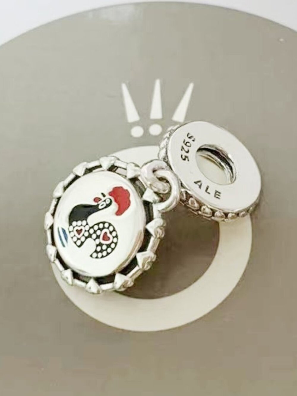 Pandora Engravable Robin Bird Dangle Charm